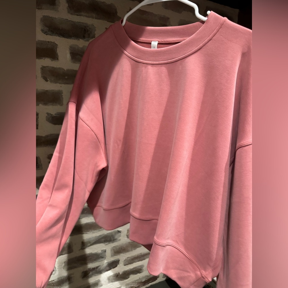 Lululemon pink Women's Cropped Sweatshirt